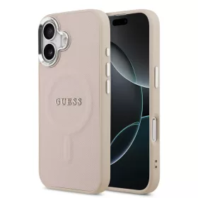 Guess PU Saffiano MagSafe tok, iPhone 17 - rózsaszín