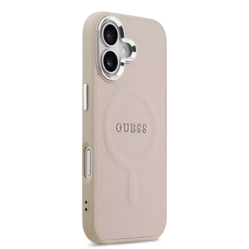 Guess PU Saffiano MagSafe tok, iPhone 17 - rózsaszín