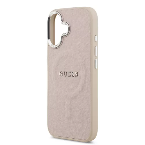 Guess PU Saffiano MagSafe tok, iPhone 17 - rózsaszín