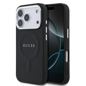 Guess PU Saffiano MagSafe tok, iPhone 17 Pro - fekete