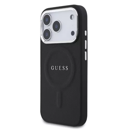 Guess PU Saffiano MagSafe tok, iPhone 17 Pro Max - fekete