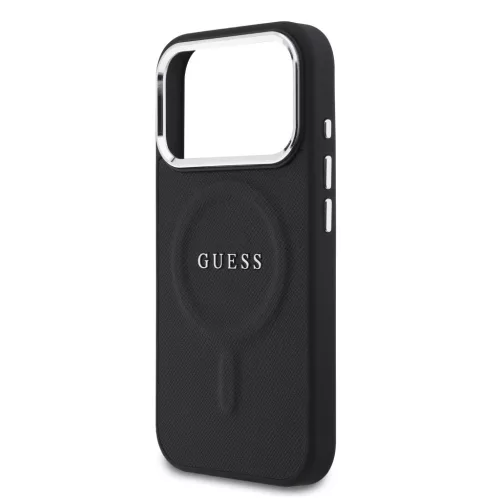 Guess PU Saffiano MagSafe tok, iPhone 17 Pro Max - fekete