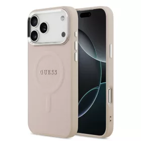   Guess PU Saffiano MagSafe tok, iPhone 17 Pro Max - rózsaszín