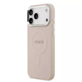   Guess PU Saffiano MagSafe tok, iPhone 17 Pro Max - rózsaszín