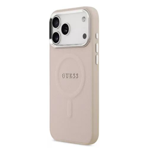 Guess PU Saffiano MagSafe tok, iPhone 17 Pro Max - rózsaszín