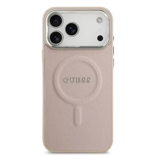 Guess PU Saffiano MagSafe tok, iPhone 17 Pro Max - rózsaszín