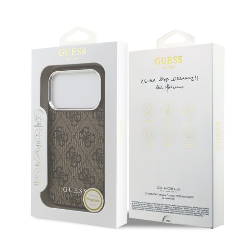 Guess 4G MagSafe tok, iPhone 17 Pro - barna