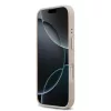 Guess PU Leather 4G - arany Frame MagSafe tok, iPhone 17 - rózsaszín