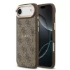 Guess PU Leather 4G arany keretes MagSafe tok, iPhone Air - barna