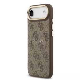   Guess PU Leather 4G arany keretes MagSafe tok, iPhone Air - barna