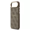 Guess PU Leather 4G arany keretes MagSafe tok, iPhone Air - barna