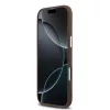 Guess PU Leather 4G Strass háromszög logós arany keretes MagSafe tok iPhone Air - barna