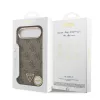 Guess PU Leather 4G Strass háromszög logós arany keretes MagSafe tok iPhone Air - barna