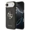 Guess PU Leather 4G Metal Logo arany keretes tok,  iPhone Air - fekete