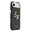 Guess PU Leather 4G Metal Logo arany keretes tok,  iPhone Air - fekete