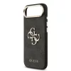 Guess PU Leather 4G Metal Logo arany keretes tok,  iPhone Air - fekete