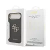 Guess PU Leather 4G Metal Logo arany keretes tok,  iPhone Air - fekete