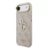 Guess PU Leather 4G Metal Logo arany keretes tok,  iPhone Air - rózsaszín