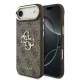 Guess PU Leather 4G Metal Logo arany keretes tok, iPhone Air - barna