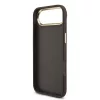 Guess PU Leather 4G Metal Logo arany keretes tok, iPhone Air - barna