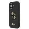 Guess PU Fixed Glitter 4G Metal Logo tok, iPhone 17 - fekete