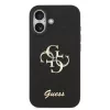 Guess PU Fixed Glitter 4G Metal Logo tok, iPhone 17 - fekete