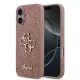 Guess PU Fixed Glitter 4G Metal Logo tok, iPhone 17 - rózsaszín