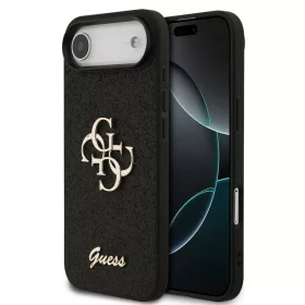 Guess PU Fixed Glitter 4G Metal Logo iPhone Air - fekete