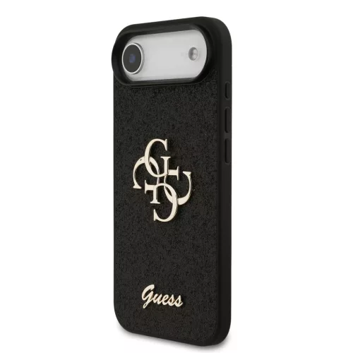 Guess PU Fixed Glitter 4G Metal Logo iPhone Air - fekete
