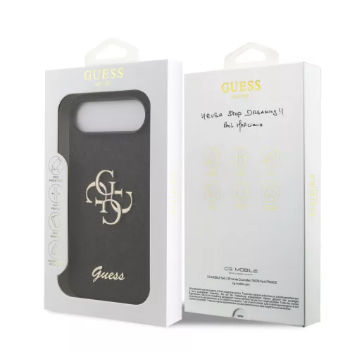 Guess PU Fixed Glitter 4G Metal Logo iPhone Air - fekete
