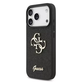 GUESS Pu Fixed Glitter 4G Metal Logo tok, iPhone 17 Pro