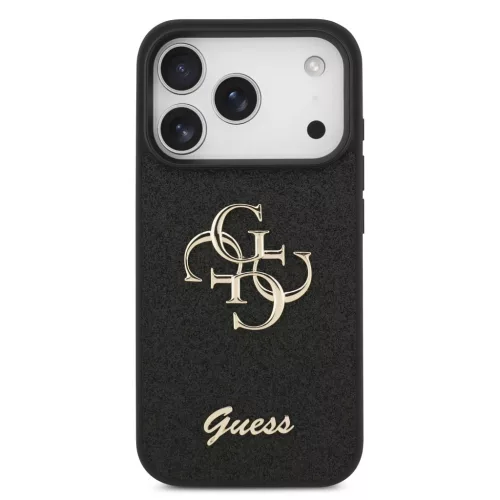 GUESS Pu Fixed Glitter 4G Metal Logo tok, iPhone 17 Pro