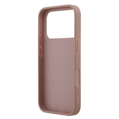 Guess PU Fixed Glitter 4G Metal Logo tok, iPhone 17 Pro - rózsaszín