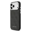 Guess PU Fixed Glitter 4G Metal Logo tok, iPhone 17 Pro Max - fekete
