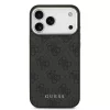 Guess PU Fixed Glitter 4G Metal Logo tok, iPhone 17 Pro Max - fekete