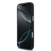 Guess PU Fixed Glitter 4G Metal Logo tok, iPhone 17 Pro Max - fekete