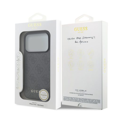 Guess 4G Charm tok, iPhone 17 Pro Tone on Tone - szürke