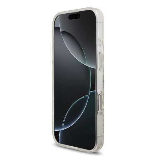 Guess IML Flowers Allover Strap MagSafe tok, iPhone 17 - fehér