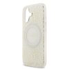 Guess IML Flowers Allover Strap MagSafe tok, iPhone 17 - fehér