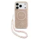 Guess IML Flowers Allover Strap MagSafe tok, iPhone 17 Pro Max - rózsaszín -