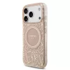 Guess IML Flowers Allover Strap MagSafe tok, iPhone 17 Pro Max - rózsaszín -