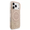 Guess IML Flowers Allover Strap MagSafe tok, iPhone 17 Pro Max - rózsaszín -