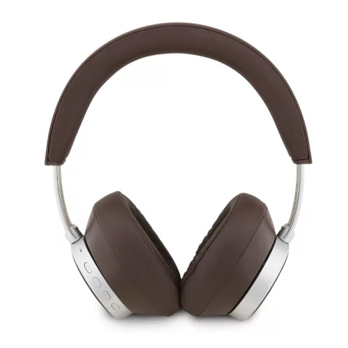 Guess PU Saffiano Triangle Logo ENC Wireless Headphone Brown - barna