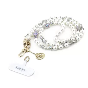 Guess Crossbody Strap Pear and 4G Charm White - fehér