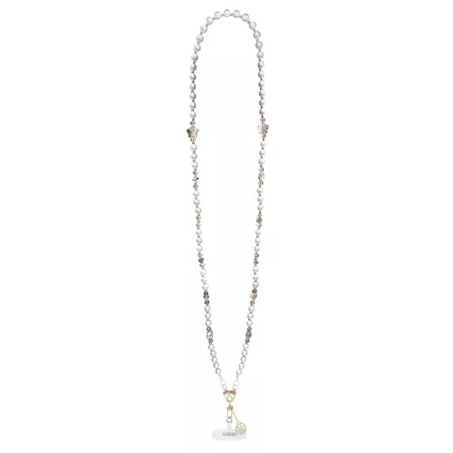 Guess Crossbody Strap Pear and 4G Charm White - fehér