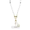 Guess Crossbody Strap Pear and 4G Charm White - fehér