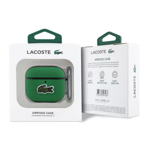 Lacoste Petit Pique Croc Logo Patch AirPods tok – AirPods 4 – Zöld