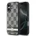 DKNY Pu Leather Checkered Pattern And Stripe tok, iPhone 17