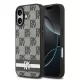 DKNY Pu Leather Checkered Pattern And Stripe tok, iPhone 17
