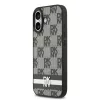 DKNY Pu Leather Checkered Pattern And Stripe tok, iPhone 17
